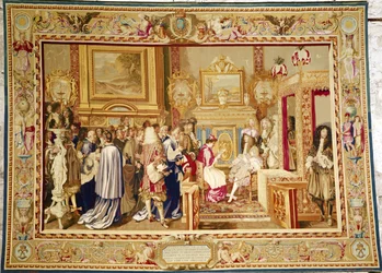 The Audience of Cardinal Chigi with Louis XIV at Fontainebleau, 29th July 1664, Gobelins factory